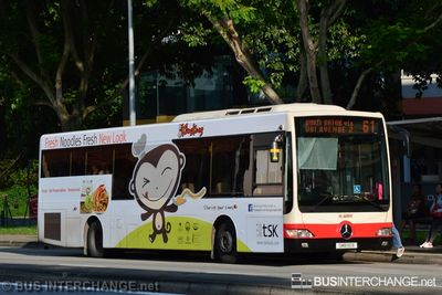 Bus 61 - SMRT Buses Mercedes-Benz OC500LE (SMB110B)