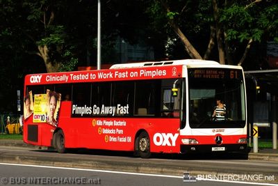 Bus 61 - SMRT Buses Mercedes-Benz OC500LE (SMB117H)