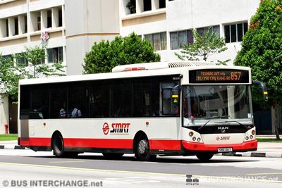 Bus 857 - SMRT Buses MAN NL323F (A22) (SMB138Y)