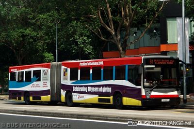Bus 61 - SMRT Buses Mercedes-Benz O405G (TIB1080U)