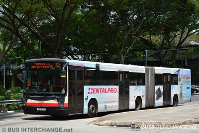 Bus 67 - SMRT Buses Mercedes-Benz O405G (TIB1157H)