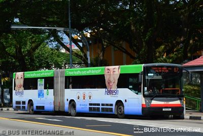Bus 67 - SMRT Buses Mercedes-Benz O405G (TIB1208U)