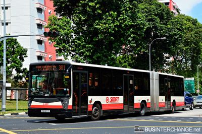 Bus 301 - SMRT Buses Mercedes-Benz O405G (TIB1217T)