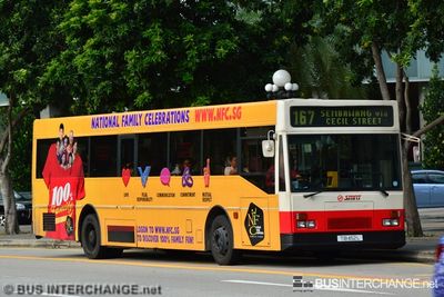 Bus 167 - SMRT Buses Mercedes-Benz O405 (TIB452L)