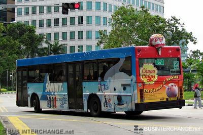 Bus 67 - SMRT Buses Mercedes-Benz O405 (TIB475X)