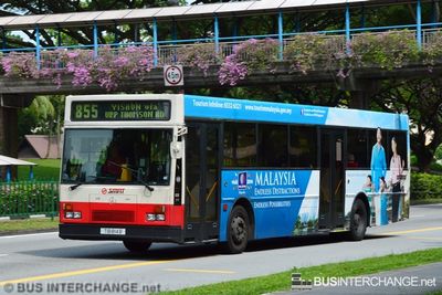 Bus 855 - SMRT Buses Mercedes-Benz O405 (TIB814B)