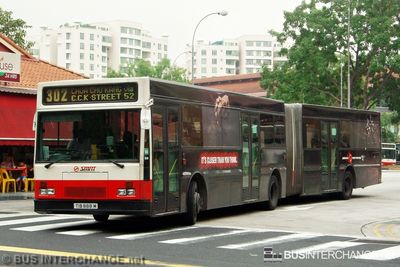 Bus 302 - SMRT Buses Mercedes-Benz O405G (TIB888M)