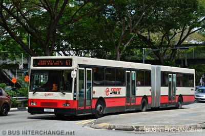 Bus 67 - SMRT Buses Mercedes-Benz O405G (TIB891C)