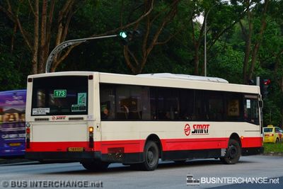 Bus 173 - SMRT Buses Mercedes-Benz O405 (TIB972C)
