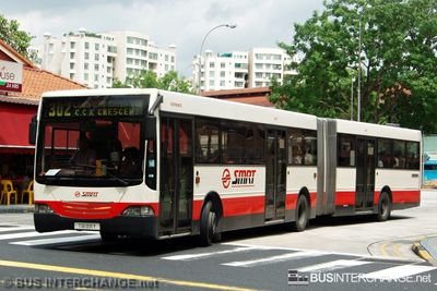Bus 302 - SMRT Buses Mercedes-Benz O405G (TIB991Y)