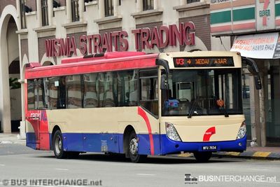 Bus U3 - RapidKL Iveco Turbocity 480 (WFU7634)