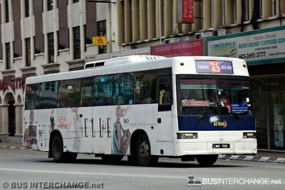 Bus 43 - SJ Bus Nissan Diesel JP251 (WNR7958)