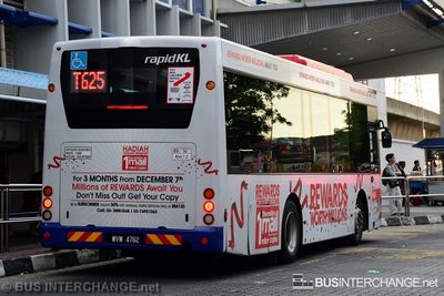 Bus T625 - RapidKL Sksbus SA9-260L (WVW4762)
