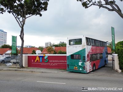 YL8508R being towed into Pat`s Schoolhouse Katong - Special Leyland Olympian ONTL11/2RF