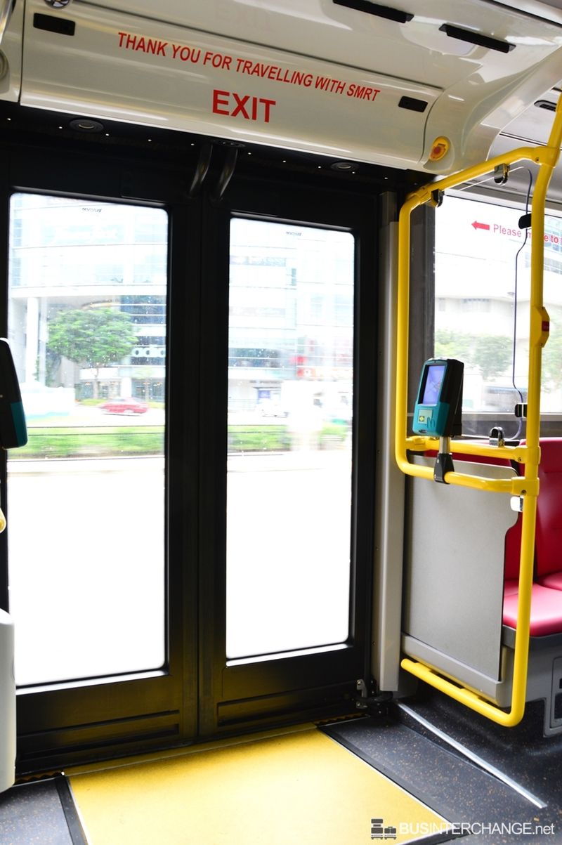 Interior: Exit Door - SMRT Buses Alexander Dennis Enviro 500 MMC