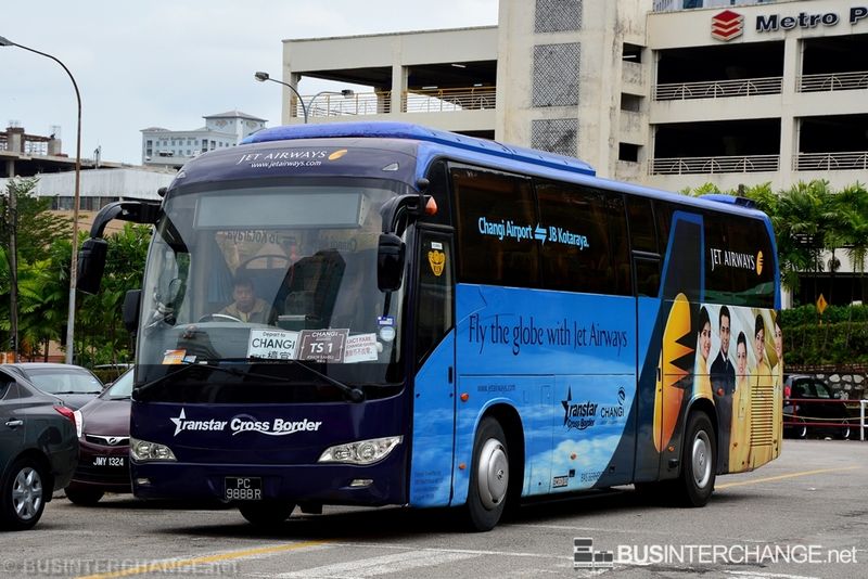 PC9888R — A   bus serving commuters on service TS1 back when it was operated by Transtar Travel in January 2014.