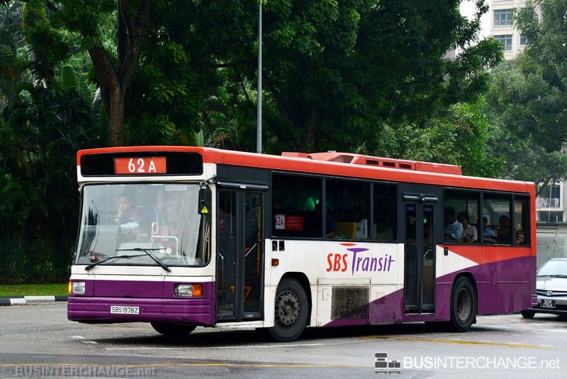 SBS1978Z — Historical archive of a Volvo B10M Mark IV (Walter Alexander Strider) single-deck bus operating on service 62A under SBS Transit. Photographed in January 2014, buses of this model type have since been completely retired from passenger service.