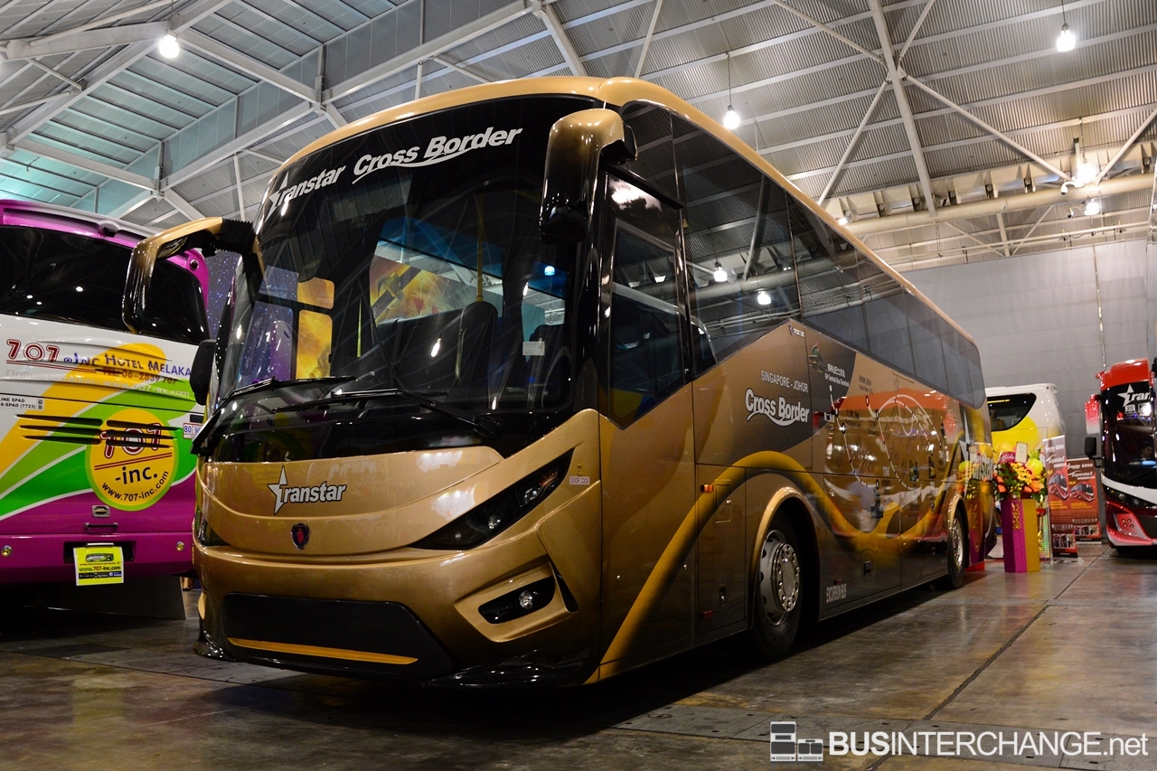 Exhibition of Transtar's new Scania coach at Travel Malaysia 2017 fair.