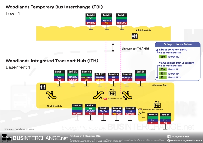 Woodlands Temporary Bus Interchange and Woodlands Integrated Transport Hub Layout