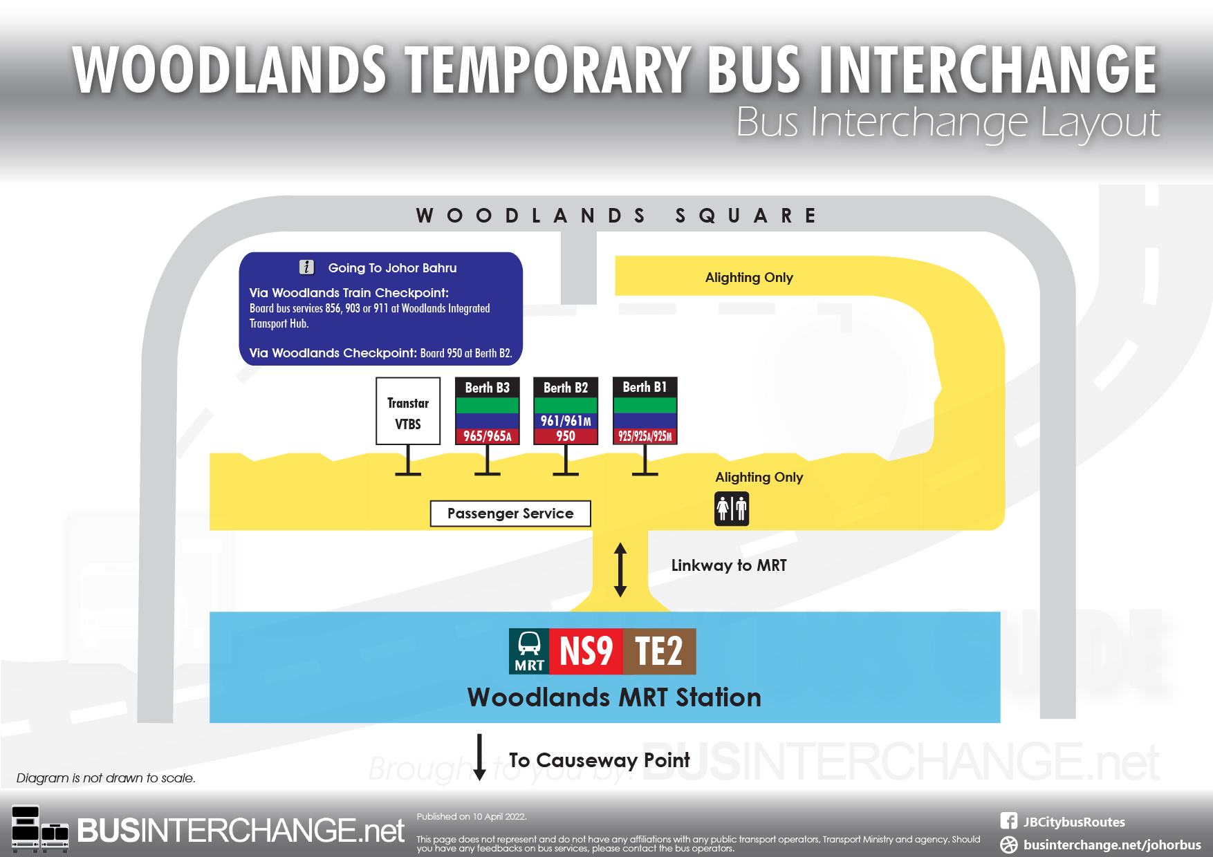 Woodlands Temporary Bus Interchange Layout